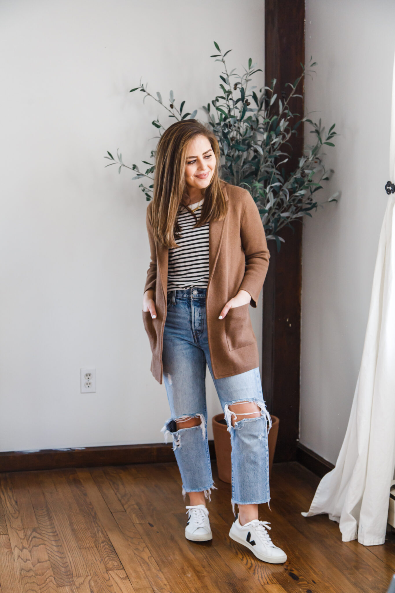 5 ways to style a sweater blazer. dress cori lynn
